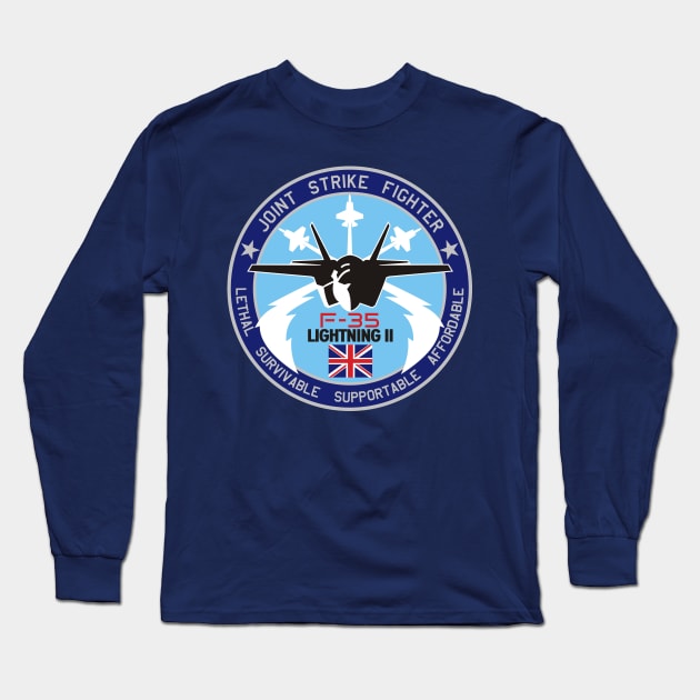 F35 Lightning II Long Sleeve T-Shirt by MBK